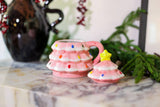 18 OZ Pink Xmas Tree Ceramic Mug  with Lid