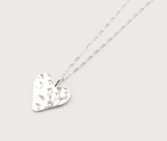 1617 SLV Long heart Chain Silver
