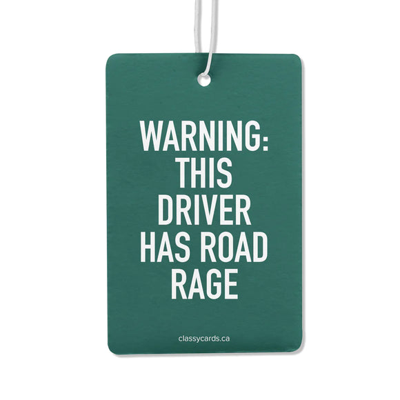 Warning: This Driver Has Road Rage Car Air Freshener
