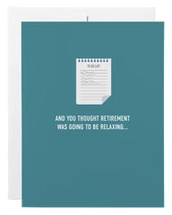 Card - and you thought retirement was going to be relaxing