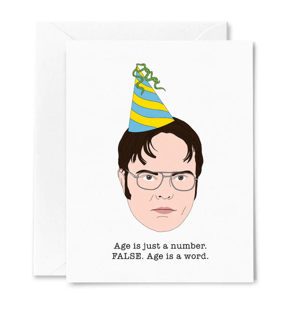 Age is Just a Number Dwight The Office Card