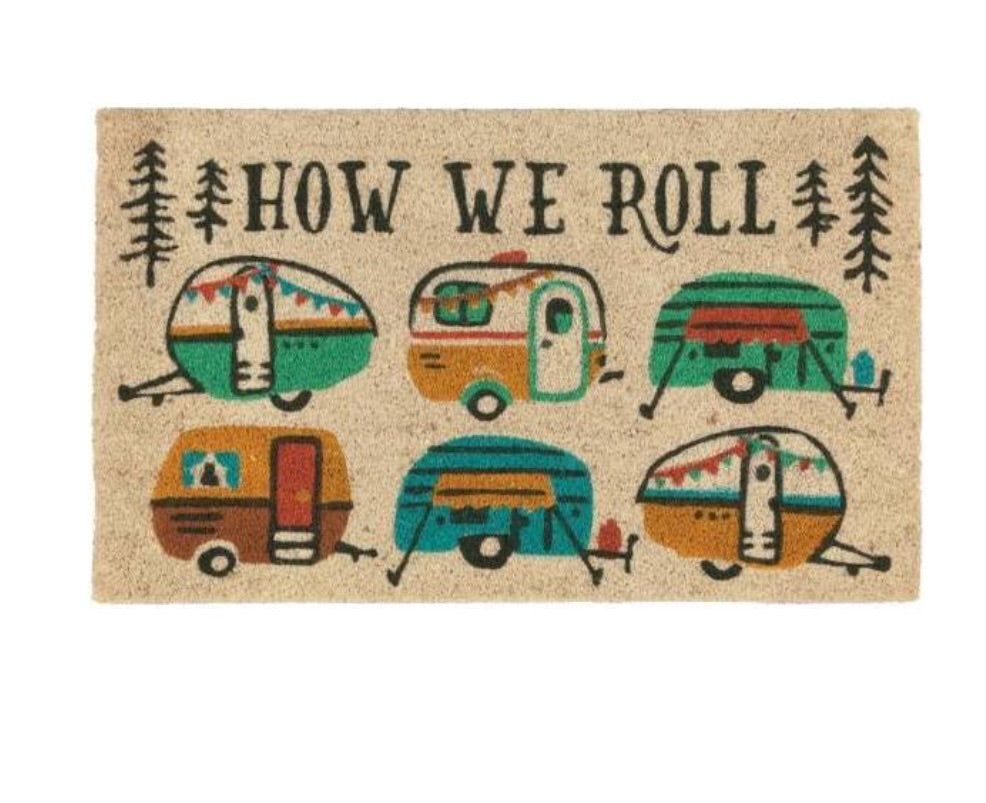 Happy Camper Coir Doormat –