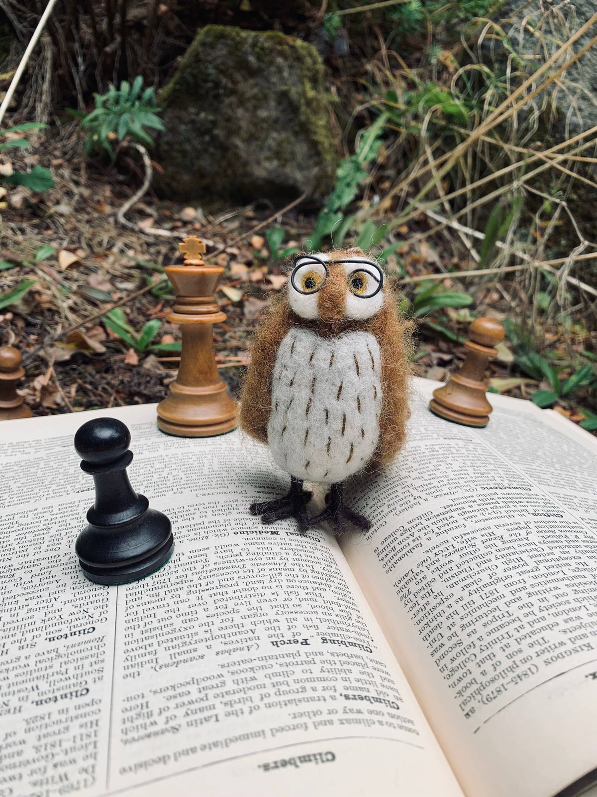 Handmade Felt Wilson the Wise Owl Hanging Bird Decoration
