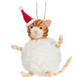 Cat in snowball ornament