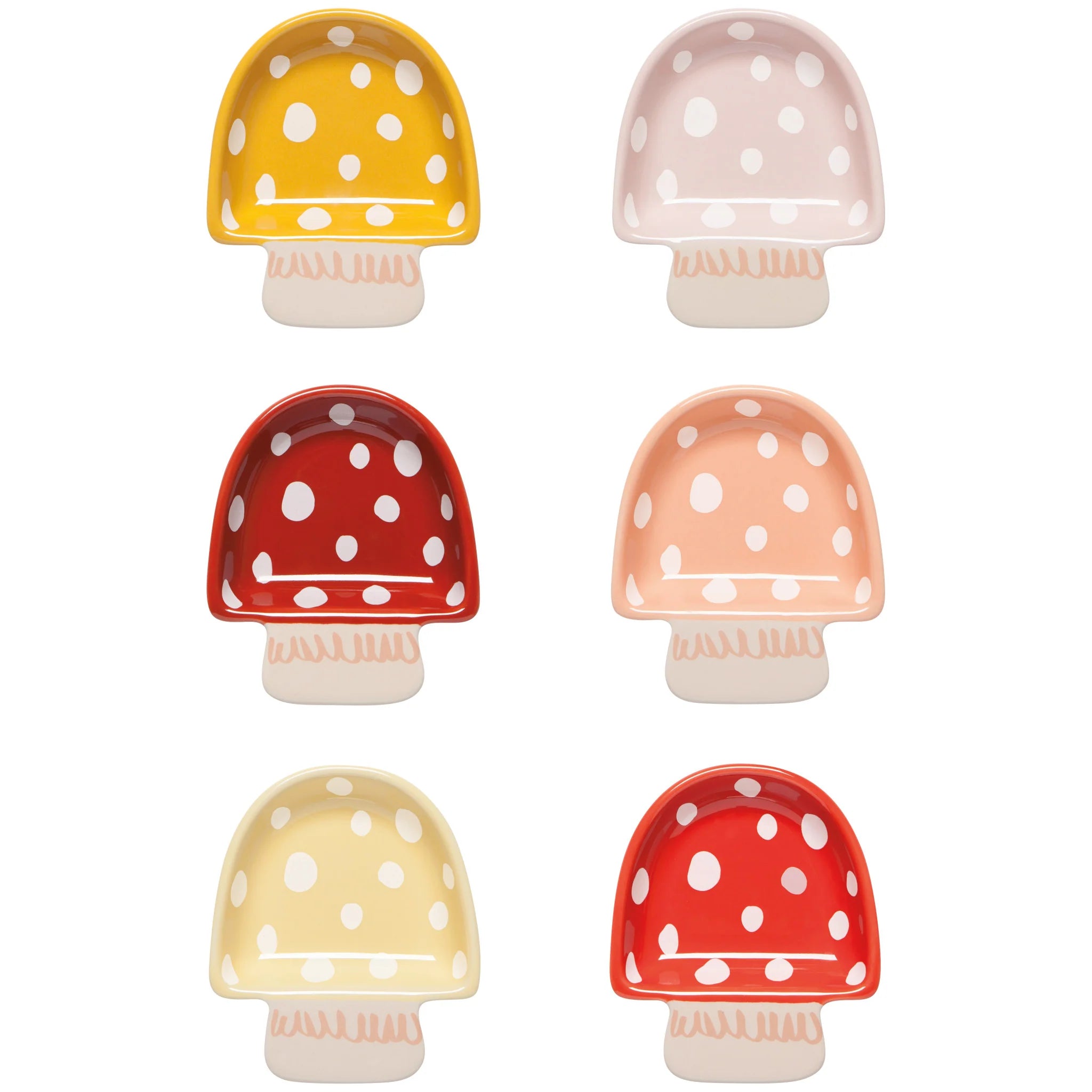 Mushroom Pinch Bowl Set Of 6