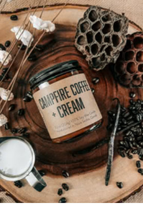 Campfire Coffee + Cream 2 Wick 12.5 oz Lawrencetown Candle Co