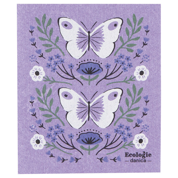 Morning Meadow Purple Butterfly Swedish cloth