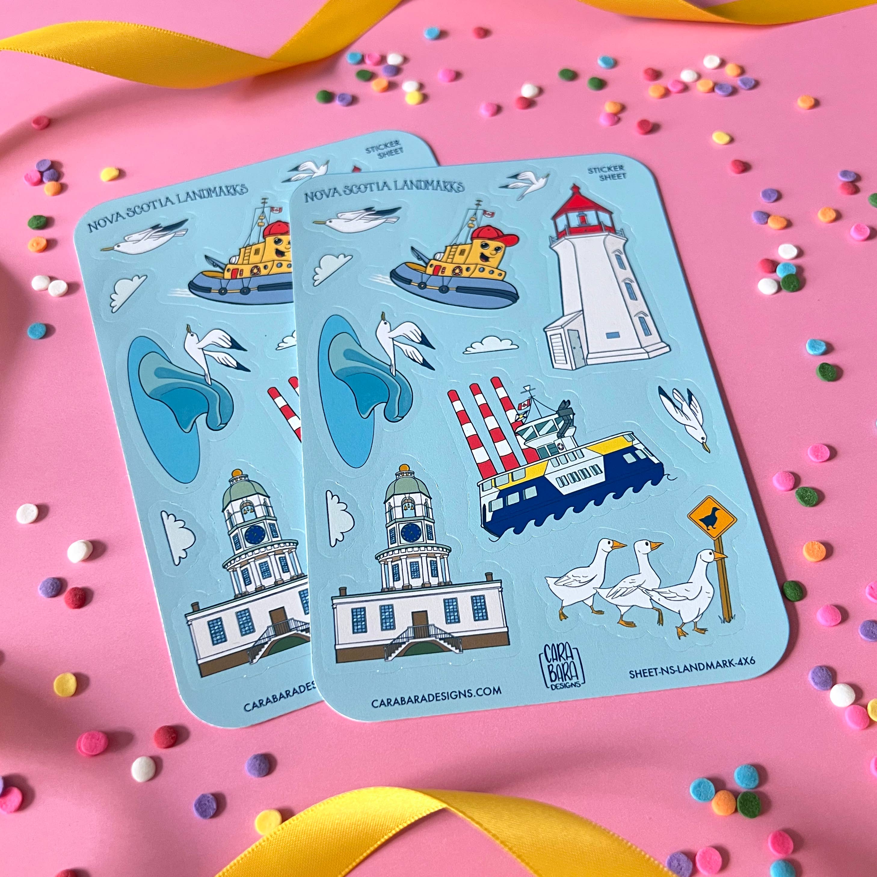 Nova Scotia Landmarks Sticker Sheet