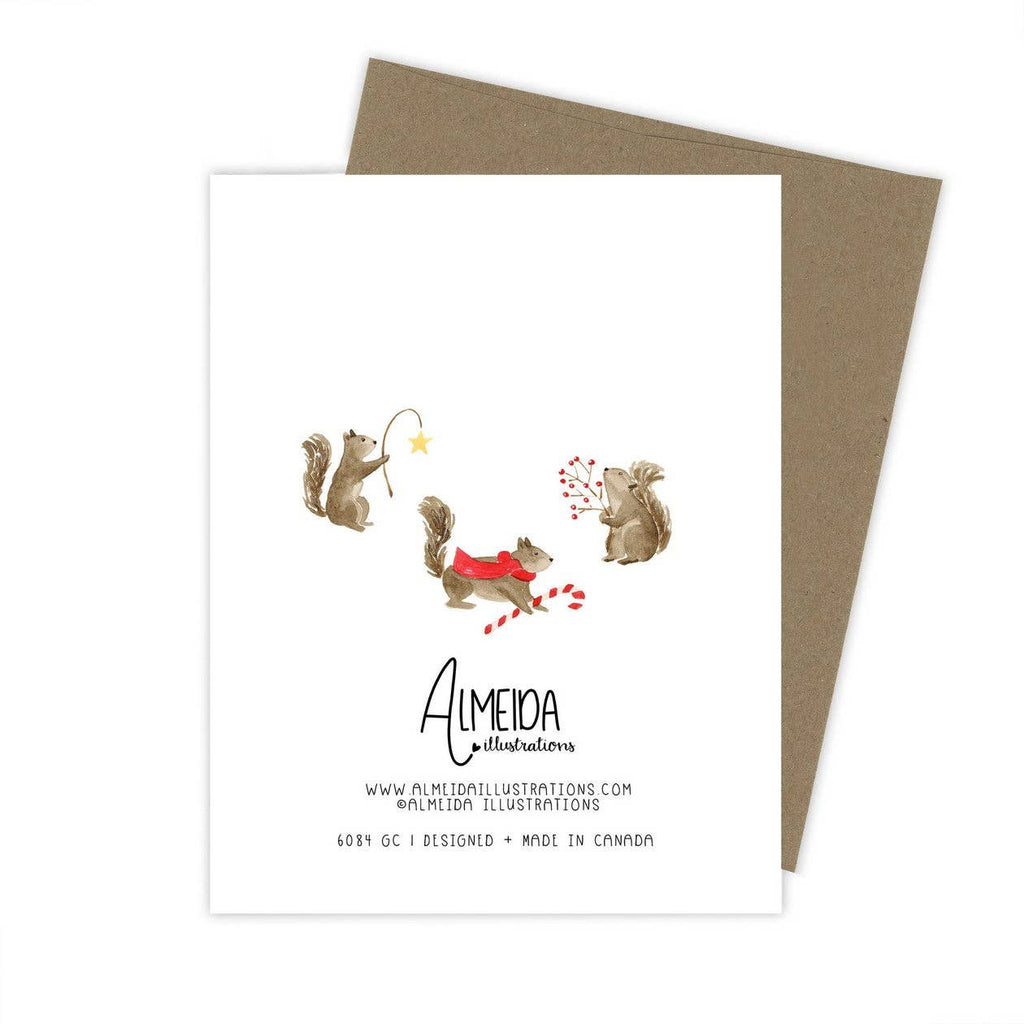 Wishing you a Sweet Christmas Squirrels Card