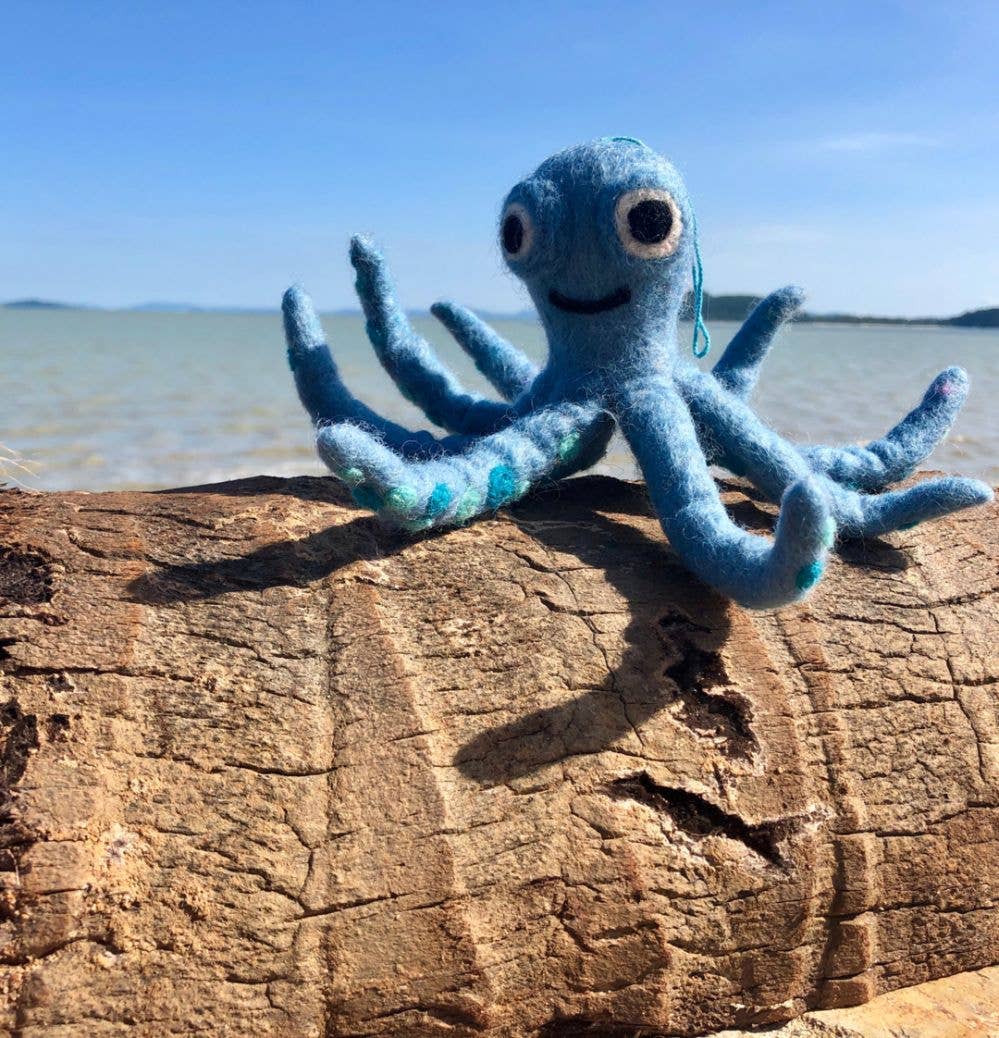 Handmade Felt Ollie the Octopus Fair trade Hanging Decor