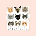 Cats > People Sticker | Funny Cat Sticker
