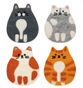 Set/4 Felt Cat Club Coaster