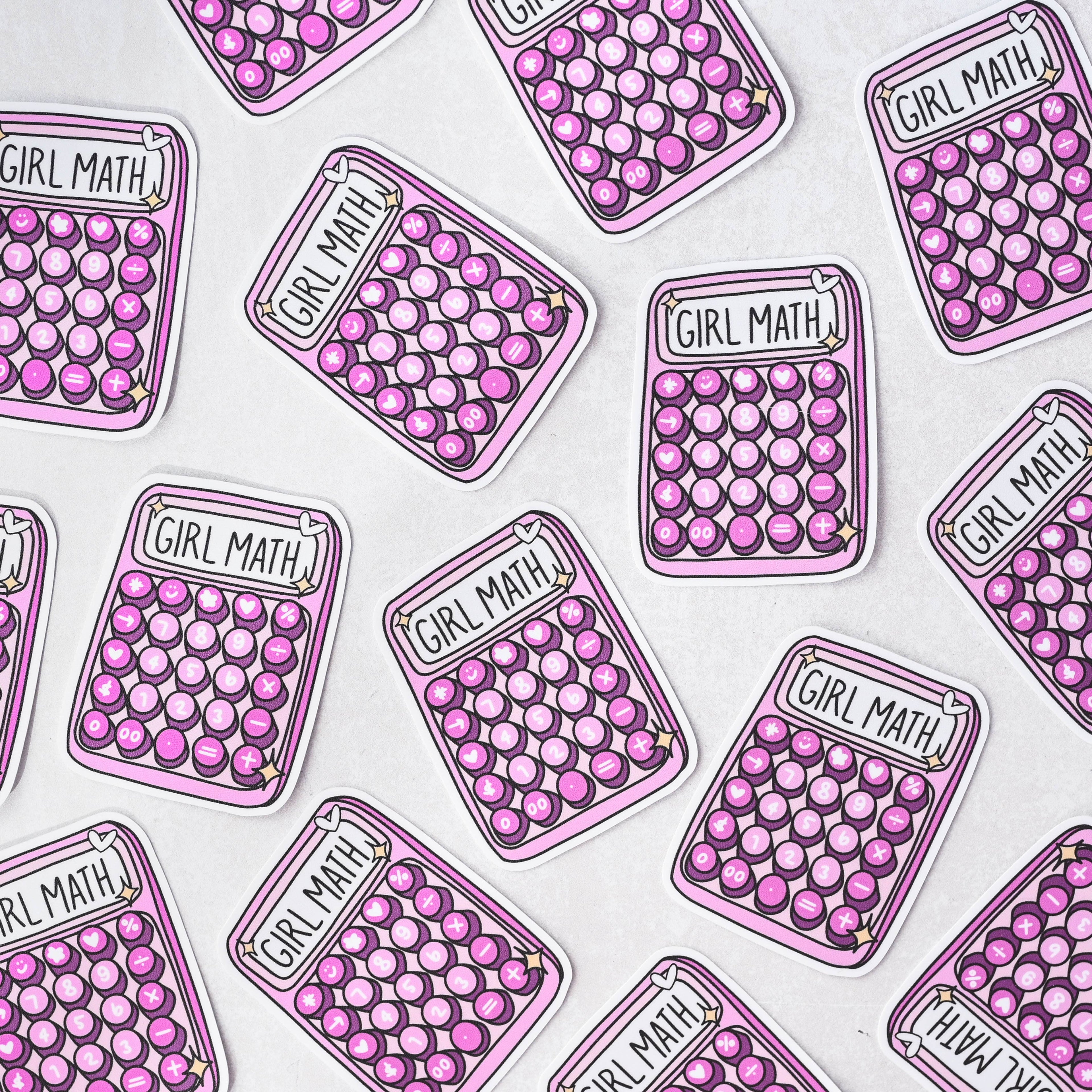 Girl Math Calculator Sticker