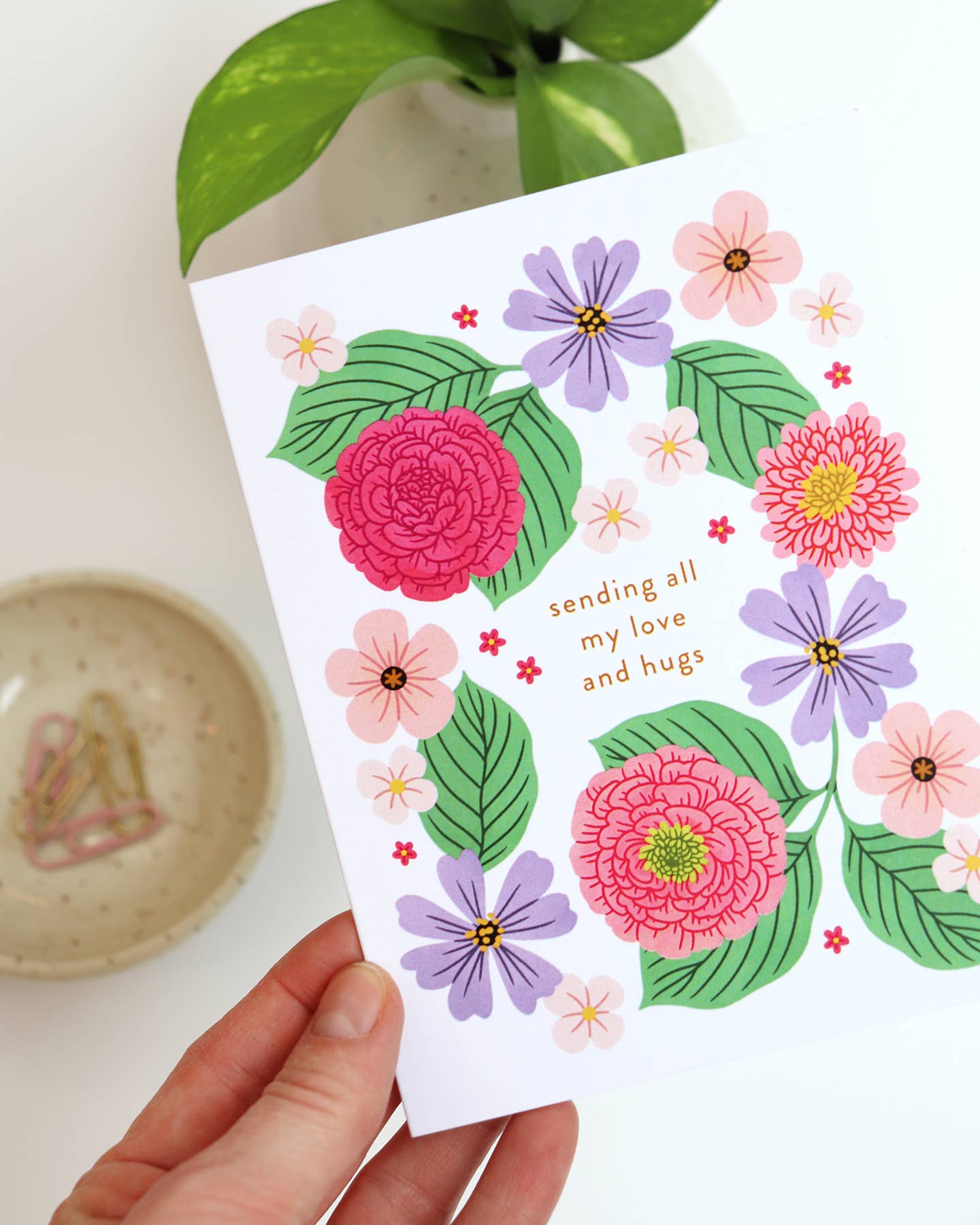 Sending All My Love And Hugs | Greeting Card