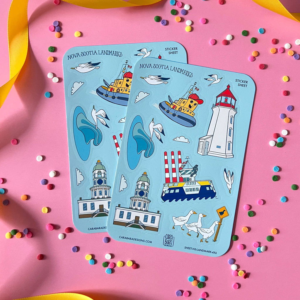 Nova Scotia Landmarks Sticker Sheet