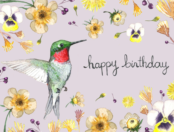 Happy birthday Hummingbird - Sarah Duggan Card