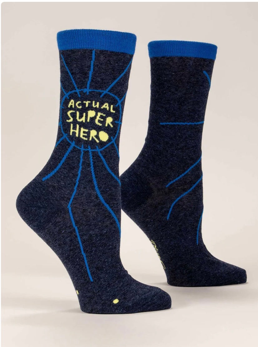Actual Superhero - Womens Crew Socks