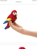Mini Scarlet Macaw Finger Puppet