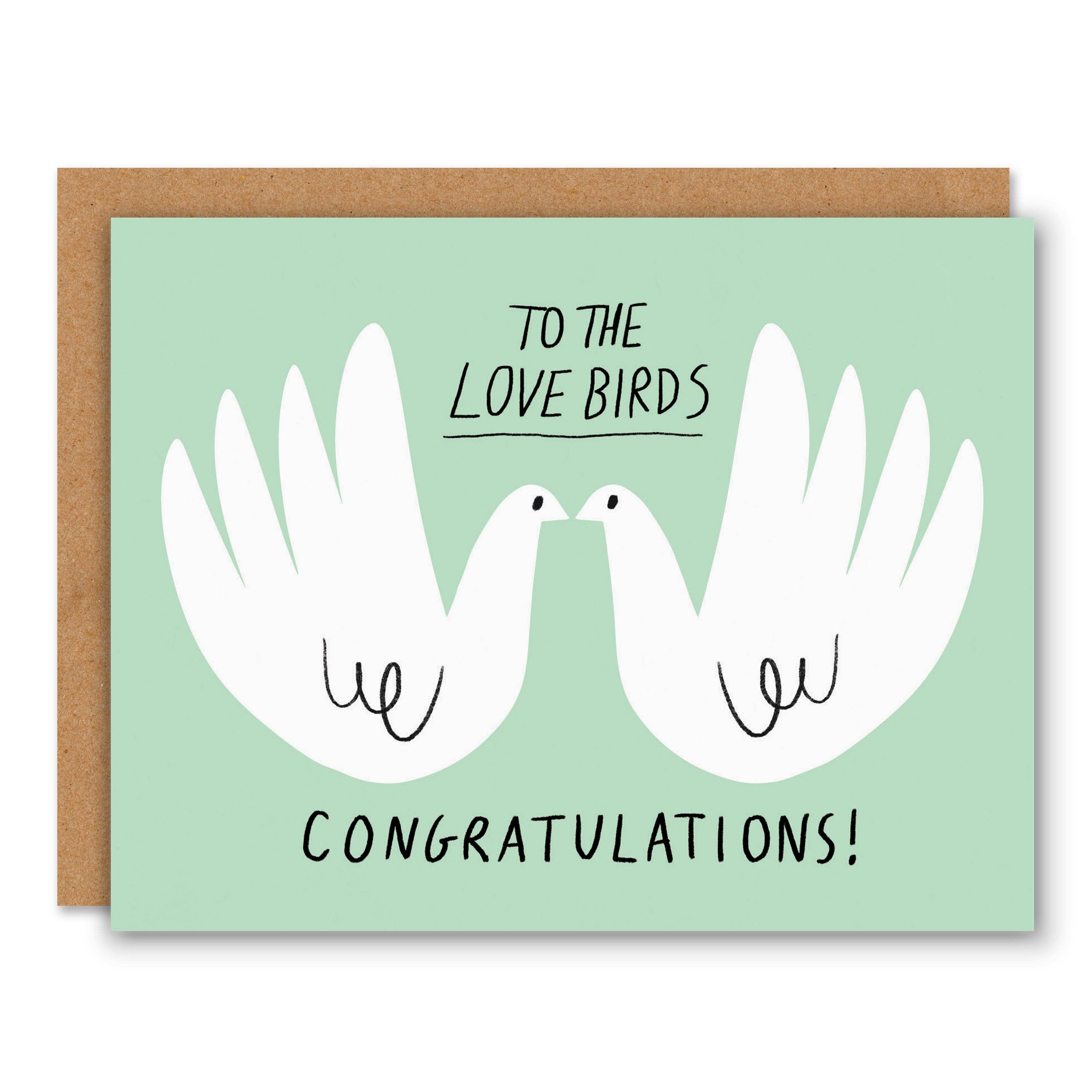Love Birds - Wedding Greeting Card