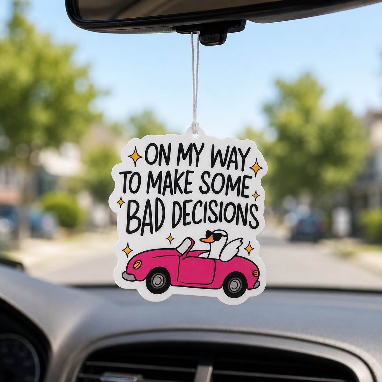 Funny Goose Air Freshener - On My Way Bad Decisions