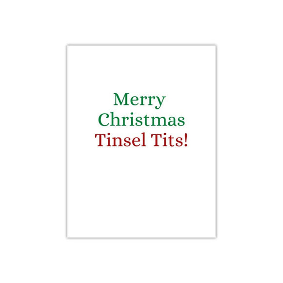 Merry Christmas Tinsel Tits Card