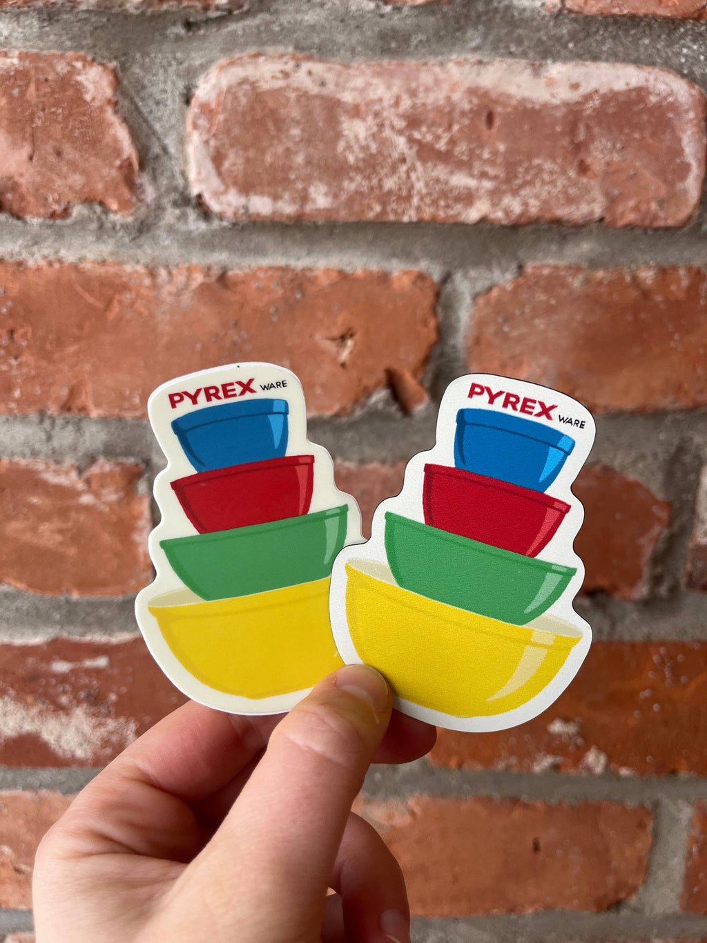 Retro Vintage Sticker | Primary Colour Mixing Bowls