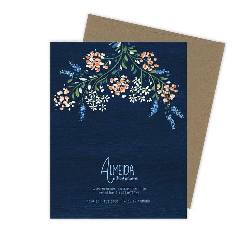 Floral Congratulations Ring Engagement Card