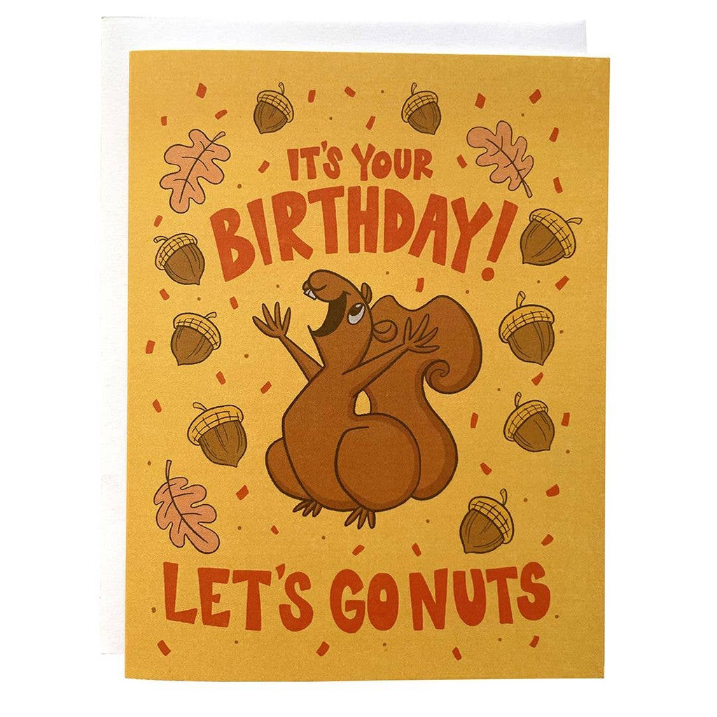 Birthday Squirrel Card: Please package WITH protective sleeves
