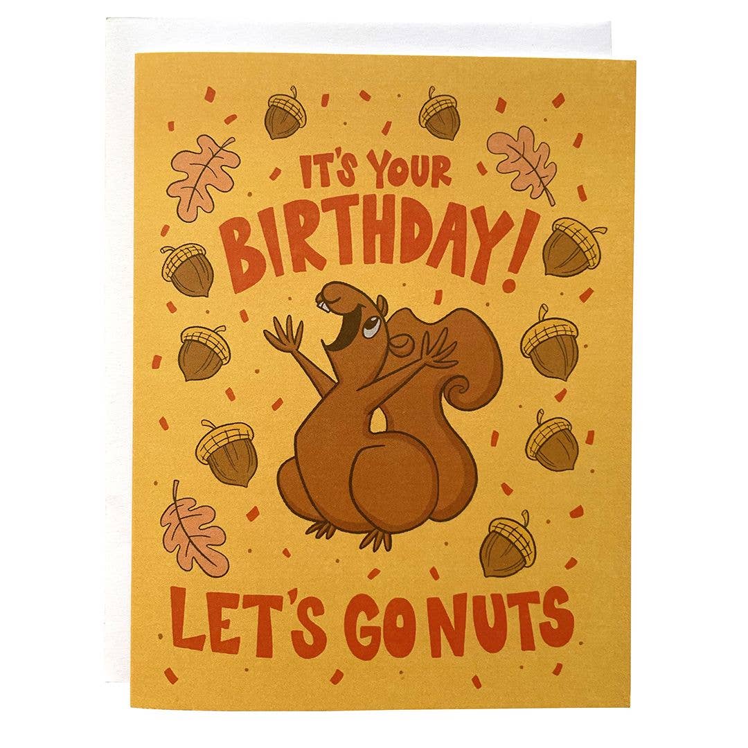 Birthday Squirrel Card: Please package WITH protective sleeves