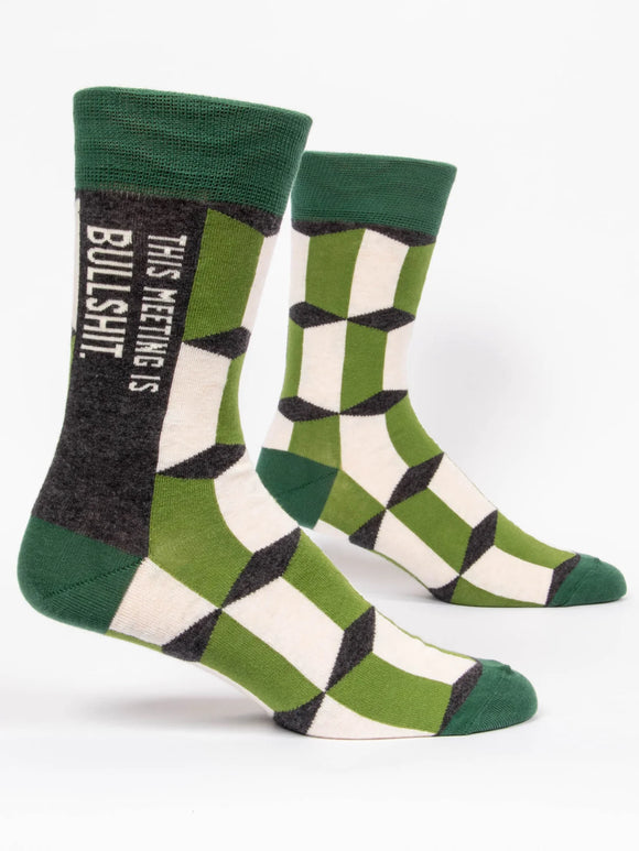 Meeting is bullshit Men’s crew socks