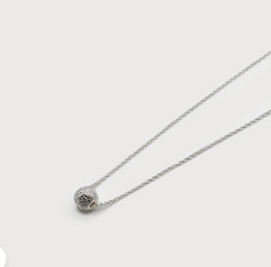 Silver Ball On Delicate Chain Necklace -1609 SLV