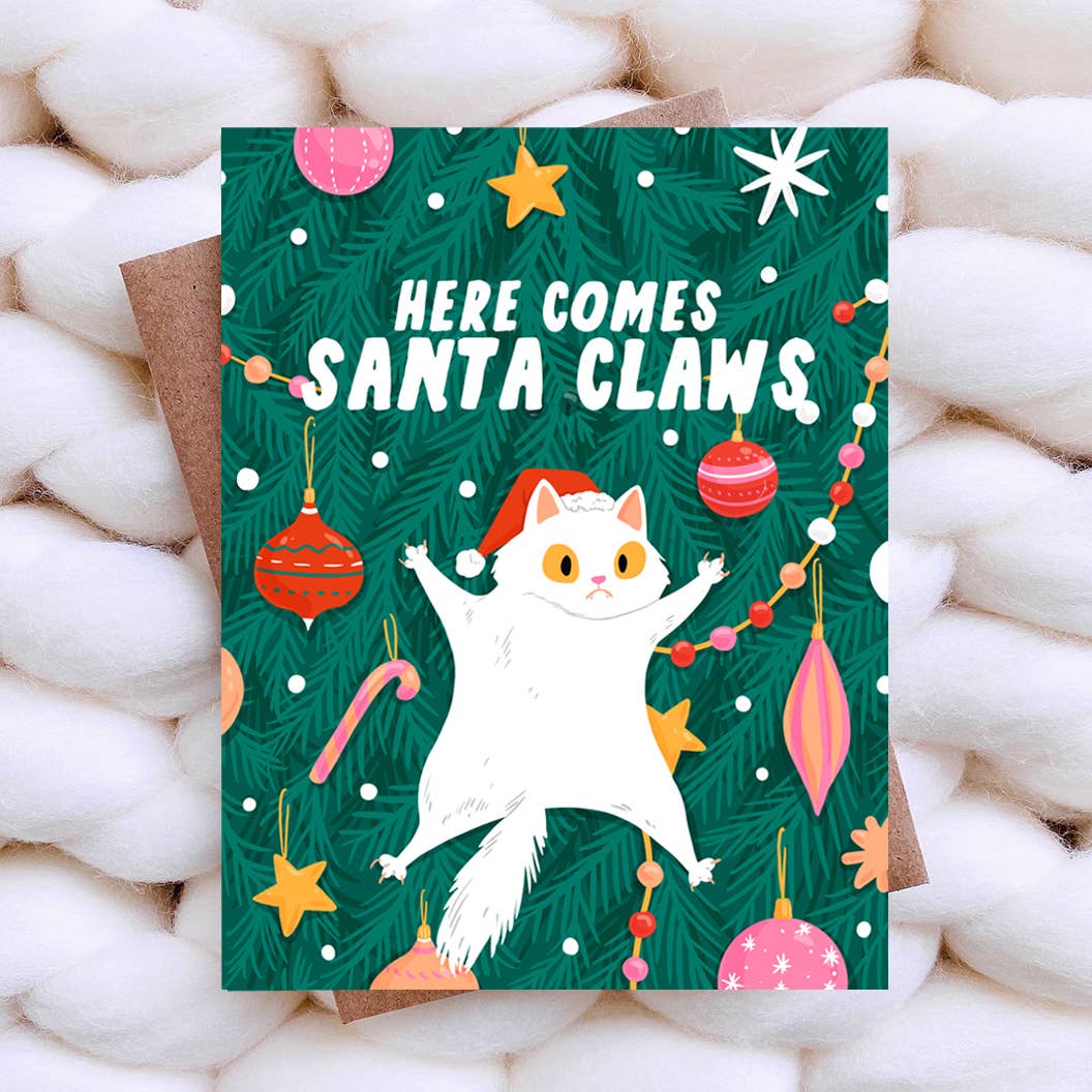 Here Comes Santa Claws Card