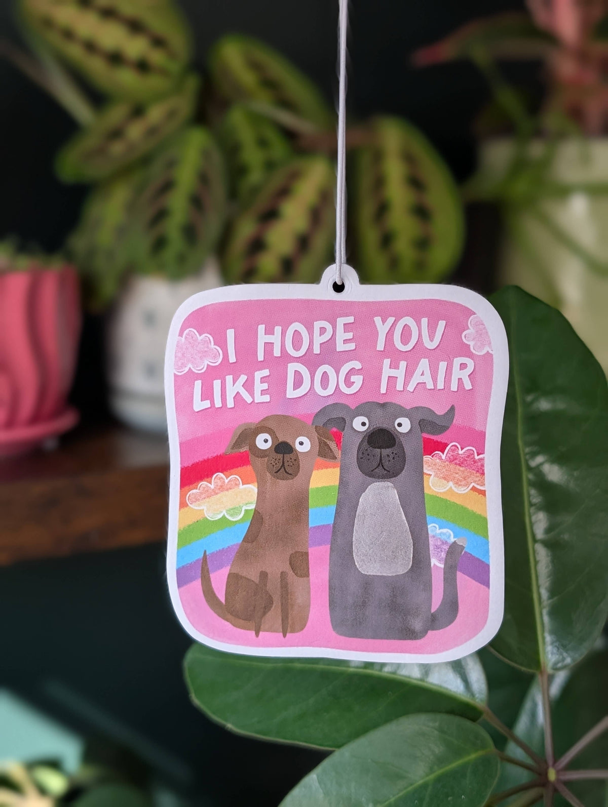 I Hope You Like Dog Hair Funny Car Air Freshener