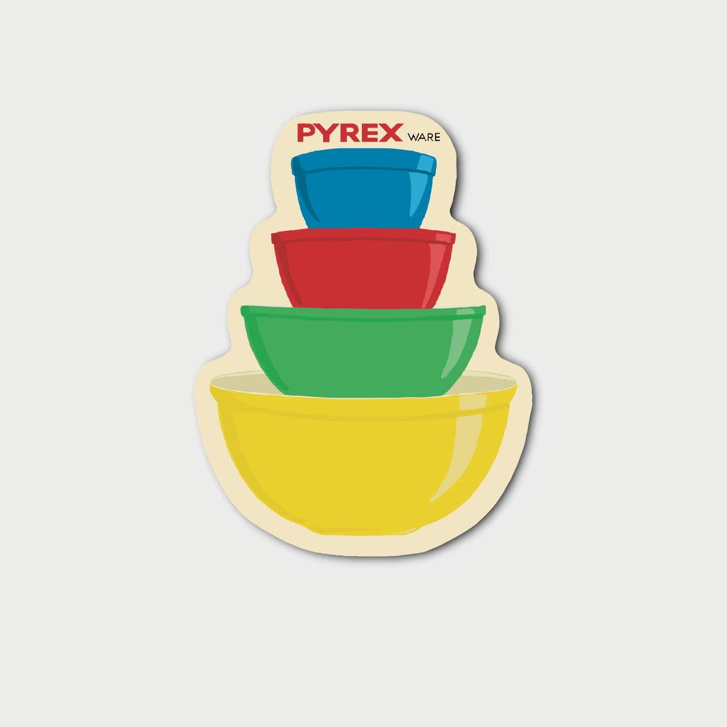 Retro Vintage Sticker | Primary Colour Mixing Bowls