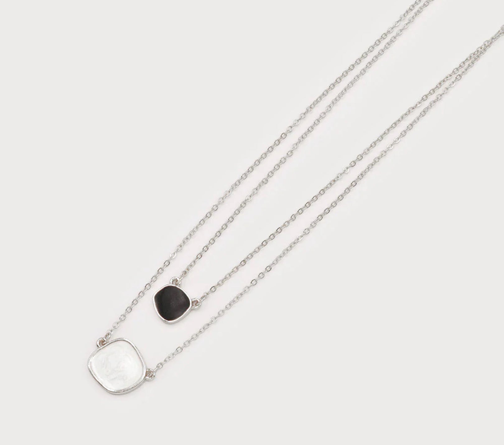 Two Layers Necklace 1775 Silver