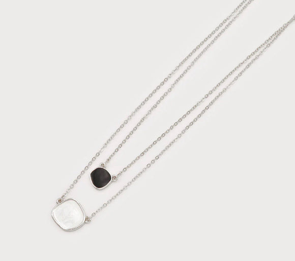 Two Layers Necklace 1775 Silver