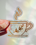 Tea Cup Suncatcher | Window Cling | Rainbow Maker Sticker