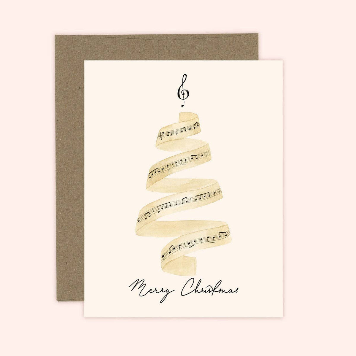 Musical Tree Merry Christmas Card