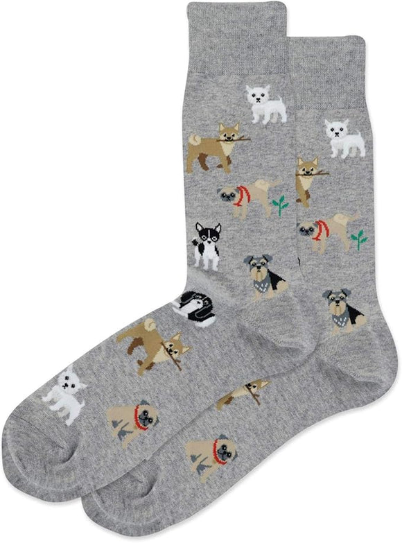 Dogs Of The World Men’s Socks Grey-HOTSOX