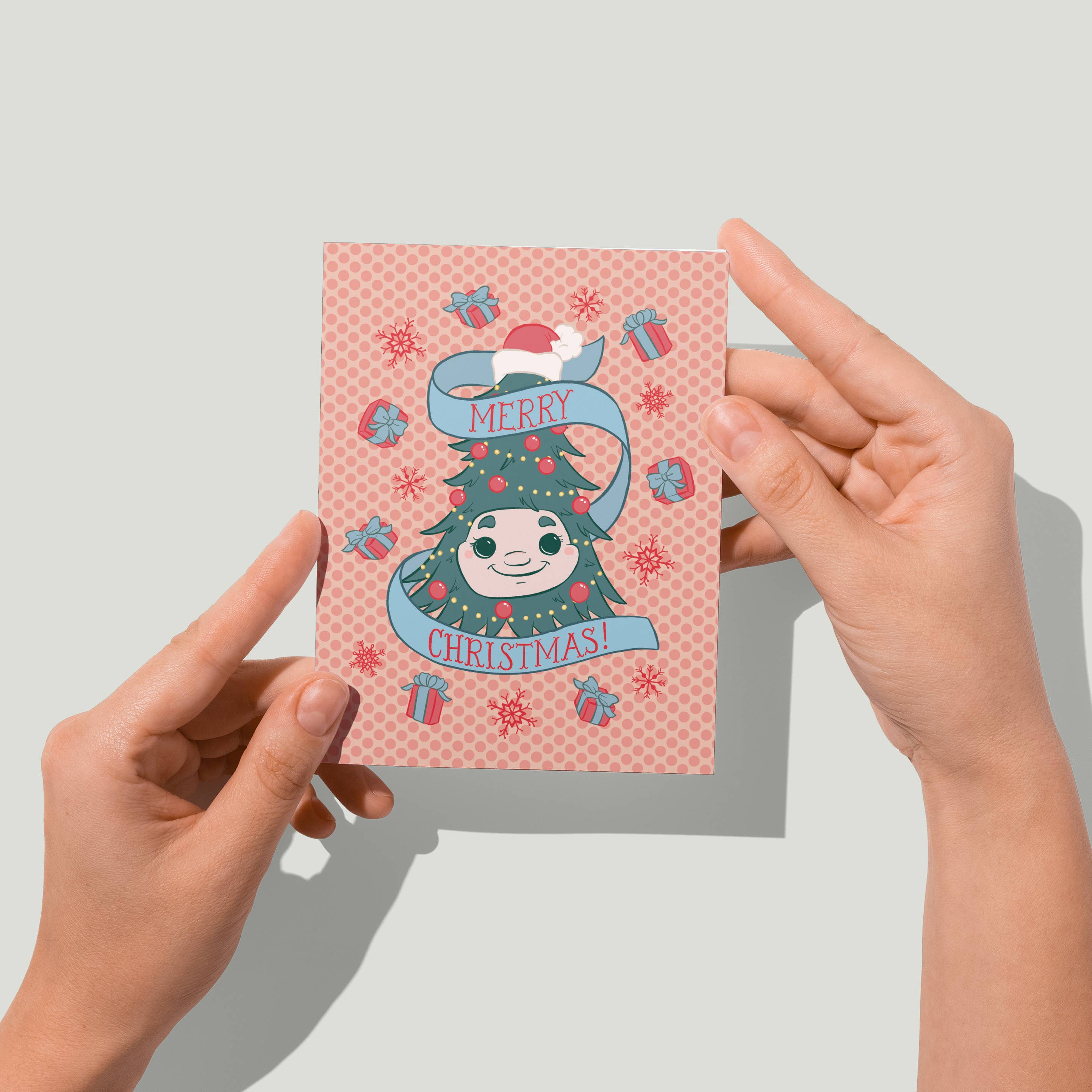 Woody the Merry Christmas Tree Card - NEW COLOURS!: Please package WITH protective sleeves