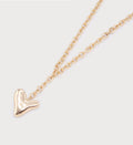 Long Heart Pendant On Chain 1820-Gold