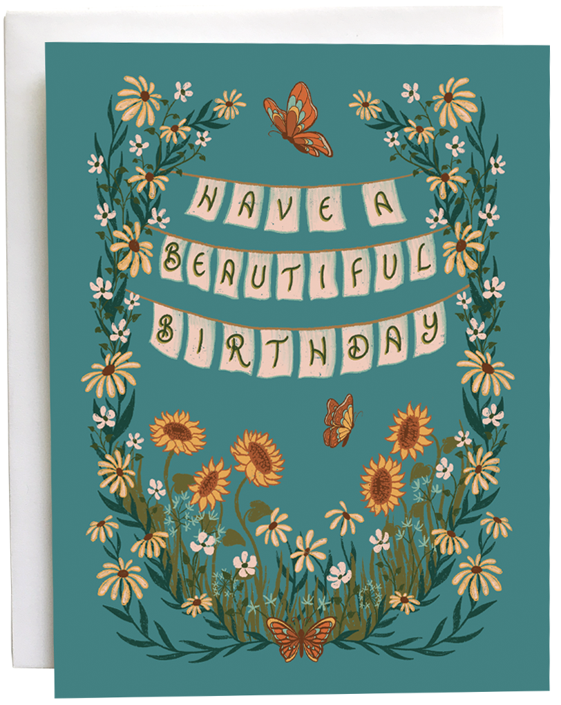 Cottagecore Wildflower Birthday Card