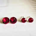 Red “Ruby” Studs 6mm