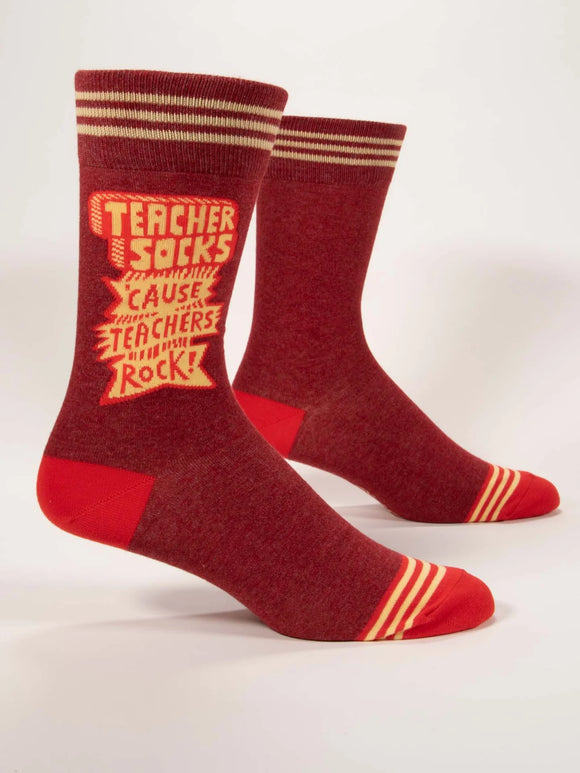 Teachers rock men’s crew socks