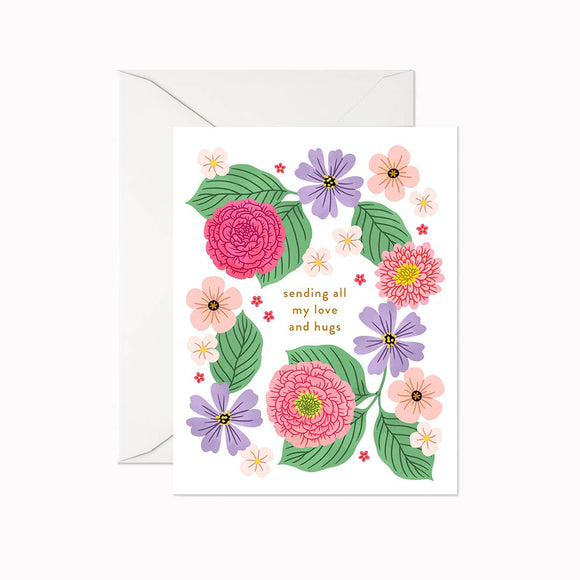 Sending All My Love And Hugs | Greeting Card