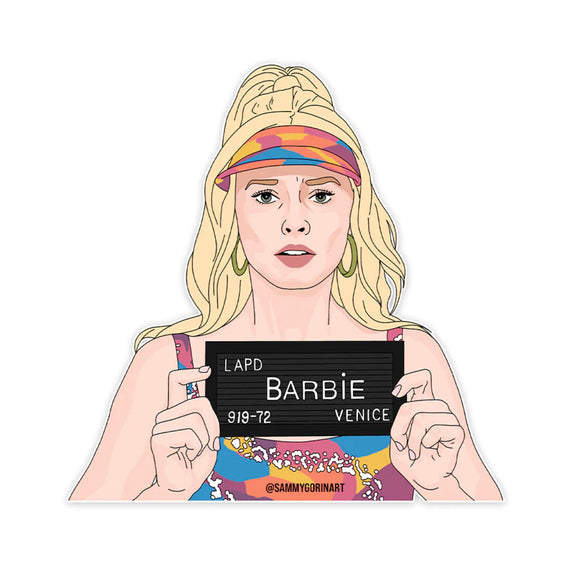 Barbie MugShot Sticker