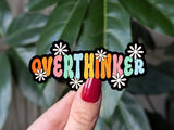 Overthinker vinyl sticker, mental health merch: Loose