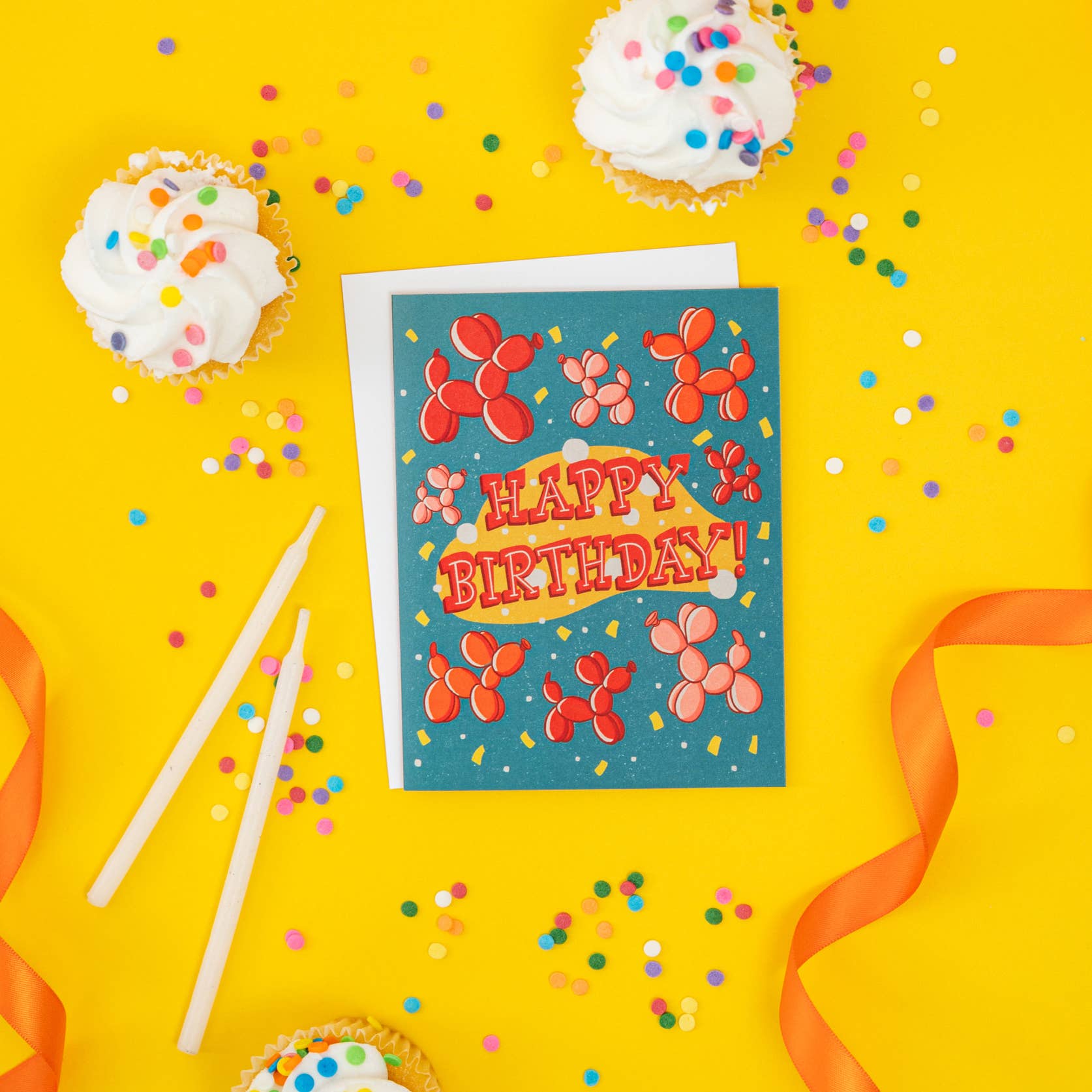 Balloon Animal Birthday Card: Please package WITH protective sleeves