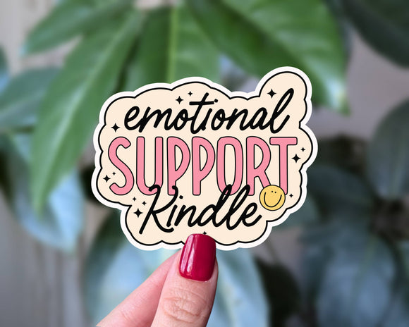 Emotional Support Kindle Sticker – Cute Book Lover Gift: Loose