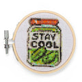 Mini Cross Stitch Embroidery Kit - Stay Cool Pickles